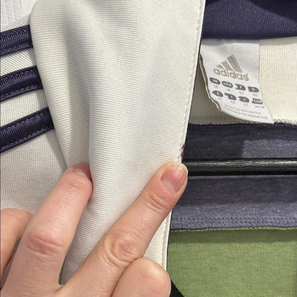 ADIDAS Vintage Women's Black, White, and Green Varsity Jacket - Picture 5 of 7